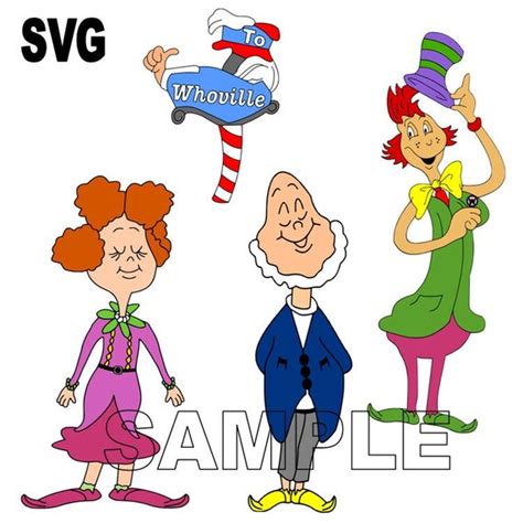 Whoville Characters Svg Designs Files Etsy