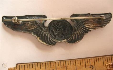 Vintage Wwii Air Force Wings Metal Pin War Sterling Nr 28476472