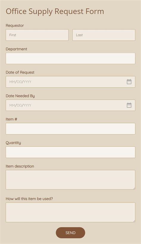 Inventory Request Form Template 123 Form Builder