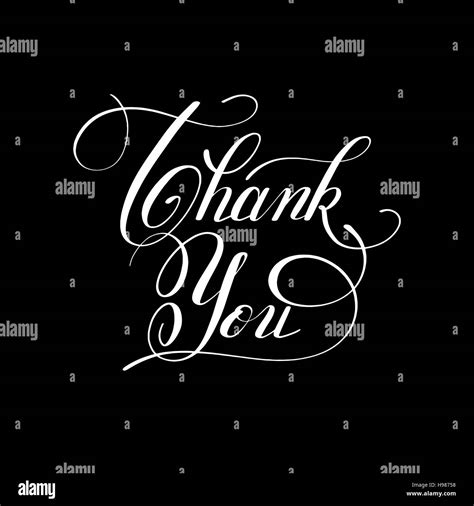 Modern Calligraphy Thank You Handwritten Lettering Inscription Stock Vector Image And Art Alamy