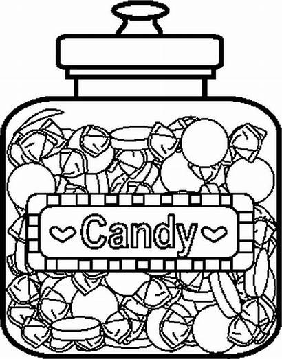 Coloring Jar Candy Caramelle Disegni Cartoon Printable