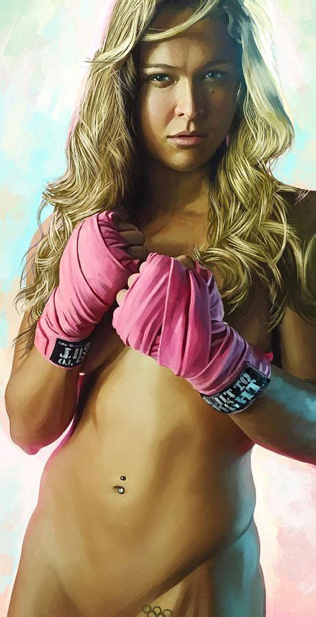 Ronda Rousey Painting Ronda Rousey Artwork By Sheraz A Ronda Rousey