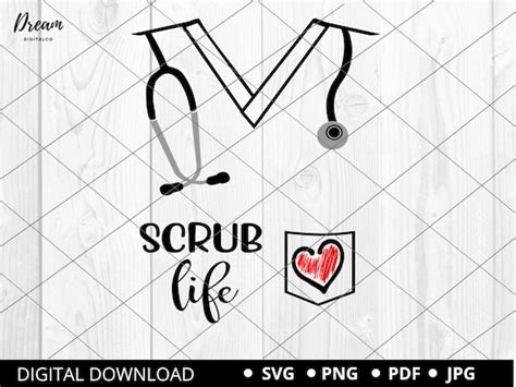 Scrub Svg Scrub Life Scrub Top Nurse Png Doctor Svg Cut File Etsy