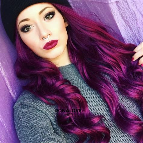 Dark Purple Wavy Waist Length Wig 335 Dark