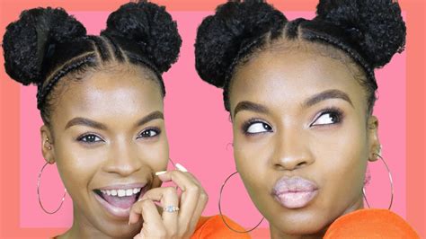 Tragically, the vast majority of us do a similar exhausting style when we have meshes on. Quick & Easy Bun Updo w/Braids | NATURAL HAIR QUICK STYLES ...