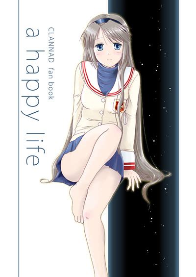 Takahashi Mugi Sakagami Tomoyo Clannad 00s Barefoot Blue Eyes Feet Hairband Legs Long