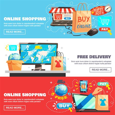 E Commerce Banners Collection 470588 Vector Art At Vecteezy