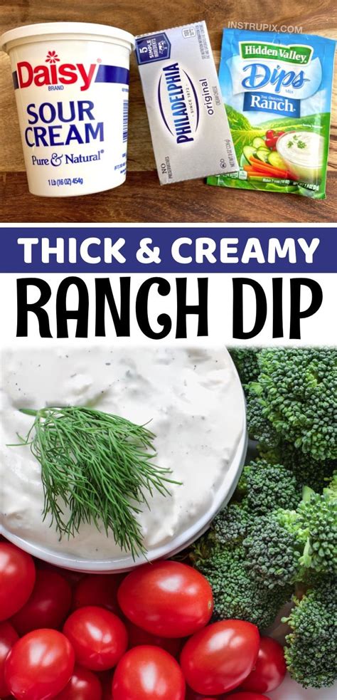 The Best Thick And Creamy Ranch Dip Recipe Ranch Veggie Dip Recipe