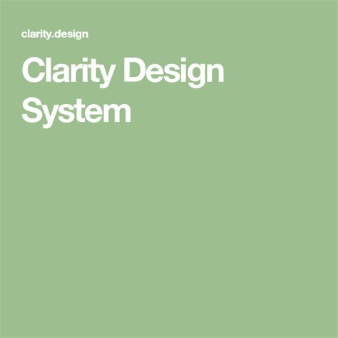 Clarity Design System Design System System Application Development