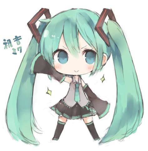 Miku Hatsune Anime Chibi Kawaii Chibi Chibi