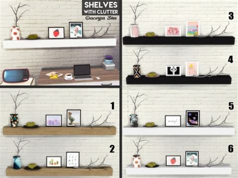 Shelves With Clutter The Sims 4 Download Simsdomination Shelves