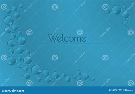 Welcome Sign With Blue Background Stock Illustration Illustration Of
