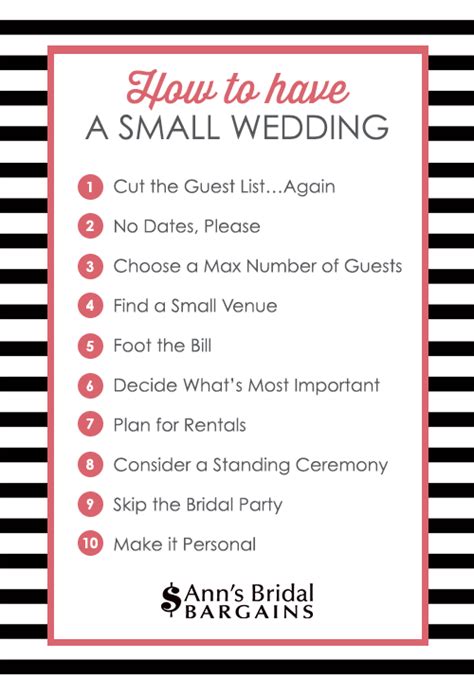How To Have A Small Wedding