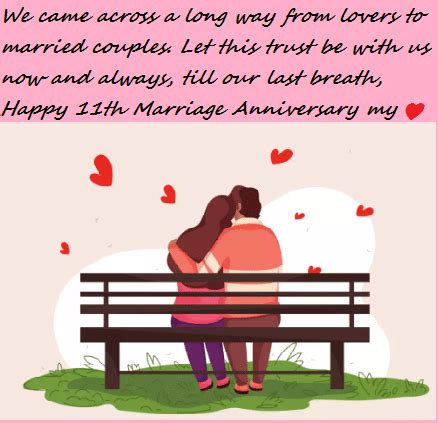 These wishes will definitely help you out in expressing your emotions in the right way. 11th Marriage Anniversary Wishes Quotes Images | Best Wishes