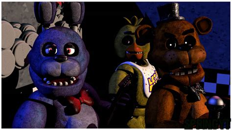 Freddy Bonnie Chica Stare By Springyt On Deviantart