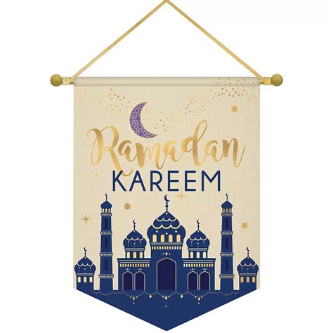 Metallic Gold Ramadan Kareem Canvas Banner 13in X 17 12in Party City