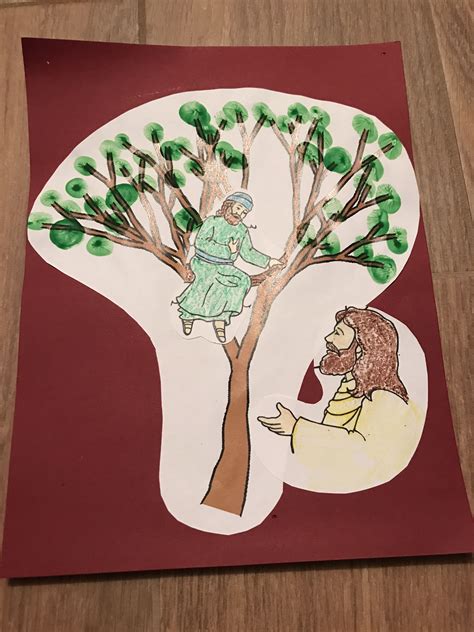 Zacchaeus Encounters Jesus Paper Craft Sundayschoolist