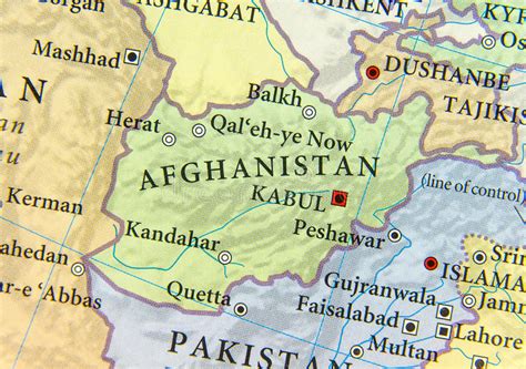 Creador de mapas en blanco afganistán en línea de alta resolución (vector). Geograficzna Mapa Afganistan Z Znacząco Miastami Zdjęcie ...