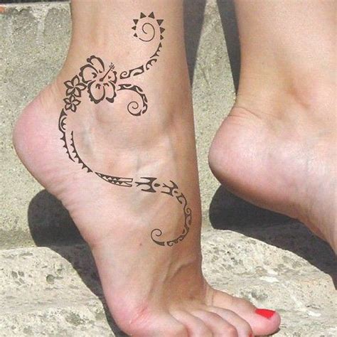 62 Flourish To Swirl From The Ankle Down The Foot New Tattoos Body Art