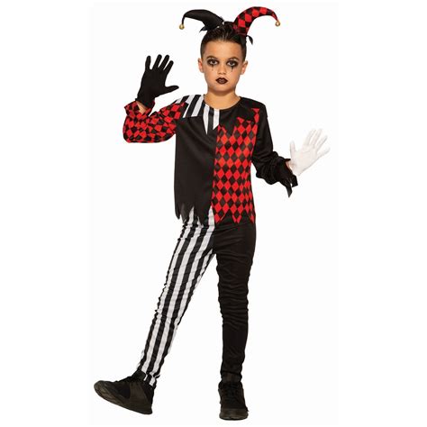 Kids Black White Jester Costume Ubicaciondepersonascdmxgobmx