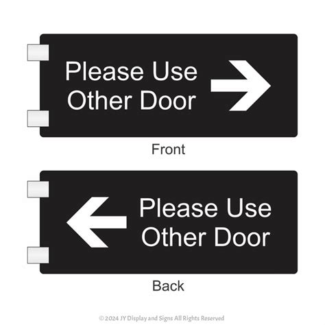 Please Use Other Door Sign Wall Mounted Door Corridor Signage Side Mount