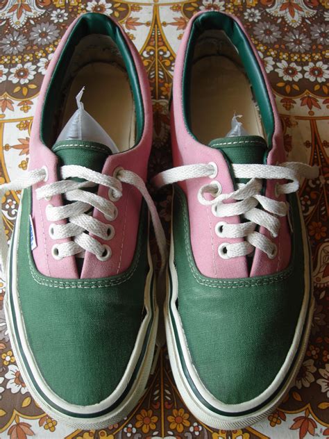 Theothersideofthepillow Vintage Vans 2 Tone Green And Pink