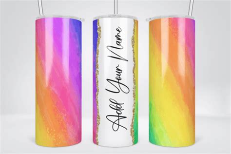 20oz Rainbow Tumbler Sublimation Design Graphic By Tintin Design