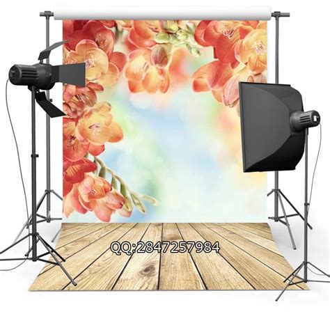 Vinyl Photography Background Customize Spring Flowers Digital Printing