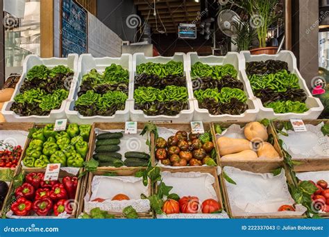 Vegetables In San Miguel Market In Madrid Spain Stock Image Image Of