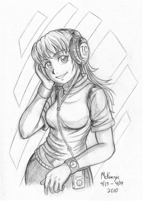 Headphones Girl By Redshoulder On Deviantart