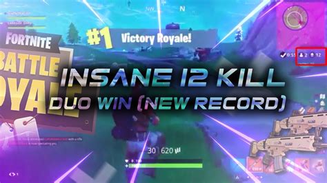 Insane 12 Kill Fortnite Duos Game Win New Record Youtube