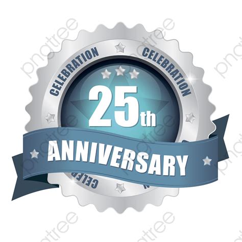 25th Anniversary Silver Badge Anniversary 25 Anniversary Anniversary