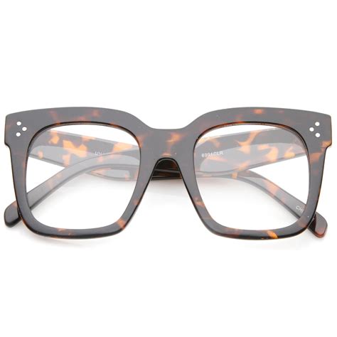 Retro 1950 S Horned Rim Clear Lens Glasses Zerouv