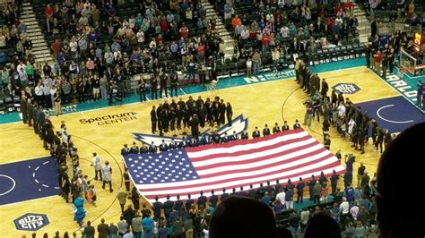 National Anthem At Nba Game February 2017 Charlotte Hornets Vs Los
