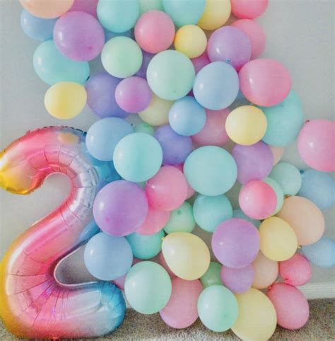 Tie Dye Birthday Balloons Rainbow Number 20 Balloons Rainbow Etsy