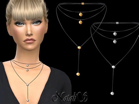Round Pendant Layered Necklace By Natalis At Tsr Sims 4 Updates