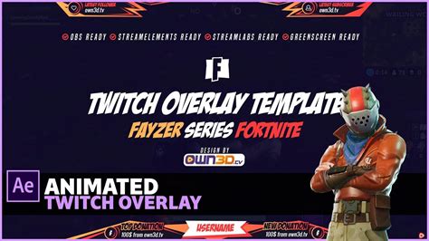 Animated Fortnite Twitch Overlay Package Direct Download Youtube