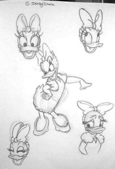 Day 1 Daisy Duck Disney Sketches Disney Drawings Character Sketches Character Design Daisy