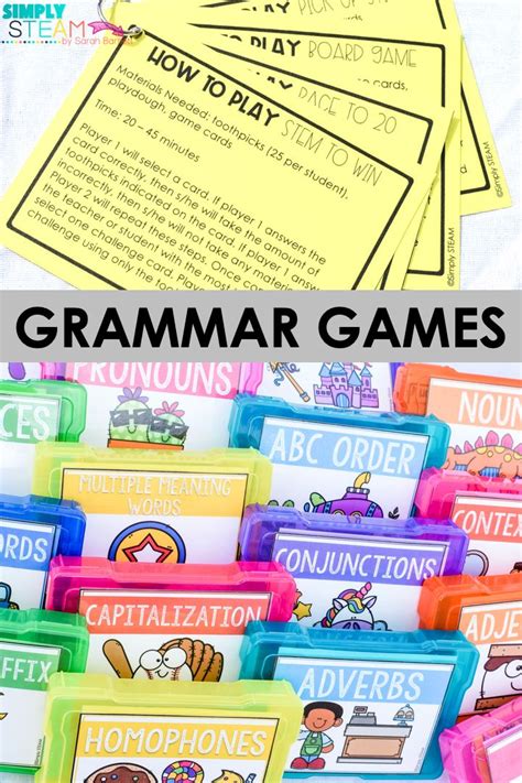 2nd Grade Grammar Games Grammar Activities Elementary Grammar