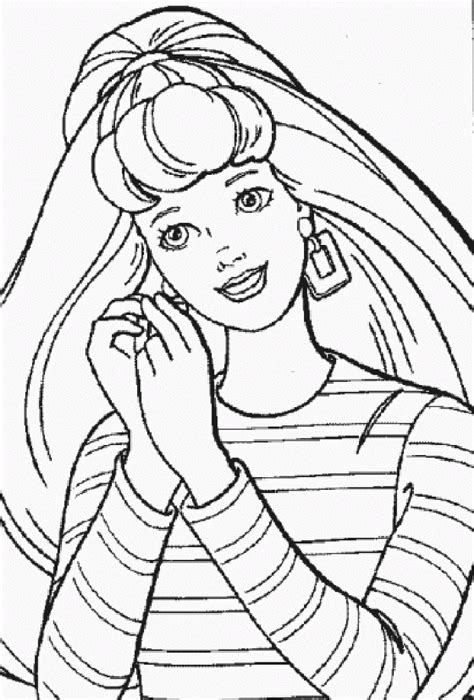 Barbie Coloring Pages Team Colors