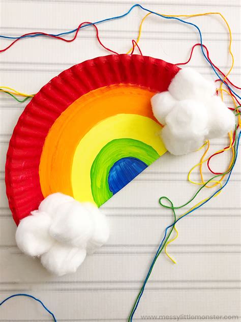 Paper Plate Rainbow Craft For Toddlers And Preschoolers Messy Little