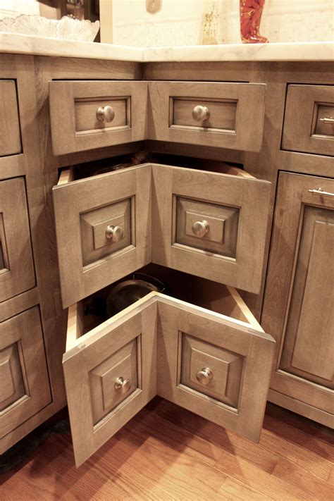 Ideas for hiding the microwave. Drawer corner cabinet | Kitchen storage