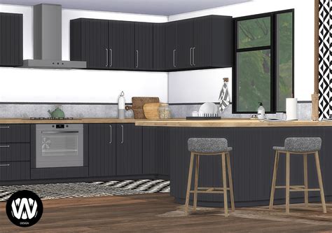 Wondymoon Design Sims 4 Kitchen Sims 4 Kitchen Cabine