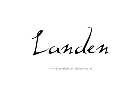 Landen Name Tattoo Designs