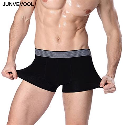 new arrival underwear black casual panties boxer men breathable shorts sexy sweat absorbent