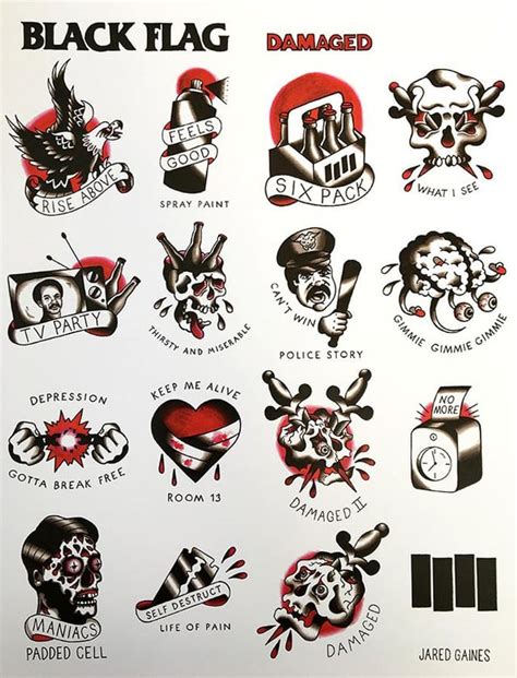 black flag tattoo flash r punk