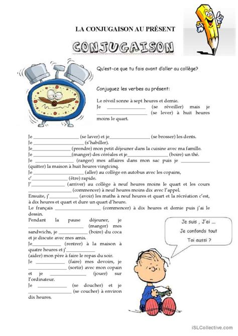 La Conjugaison pratique de la gramma Français FLE fiches pedagogiques