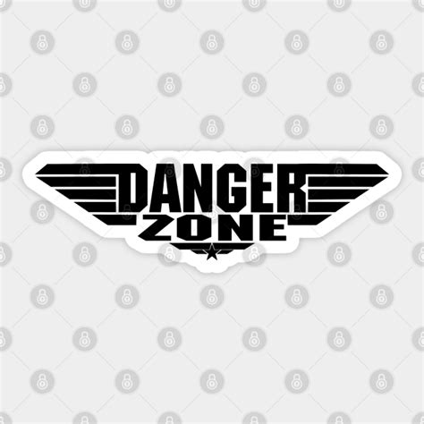 Top Gun Logo Parody Danger Zone Top Gun Maverick Sticker Teepublic