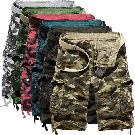 2017 men camouflage cargo shorts 2016 new brand male army loose cargo pants men casual work