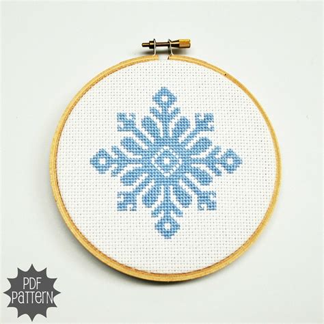 Snowflake Cross Stitch Pattern Instant Download Snowflake Cross